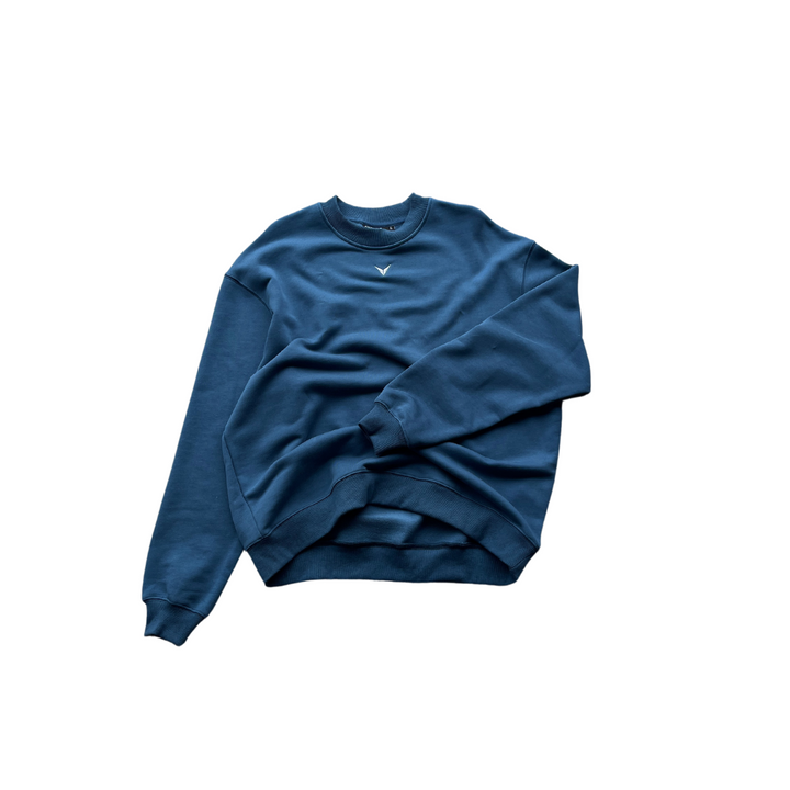 TERRY COTTON CREWNECK - OCEAN BLUE