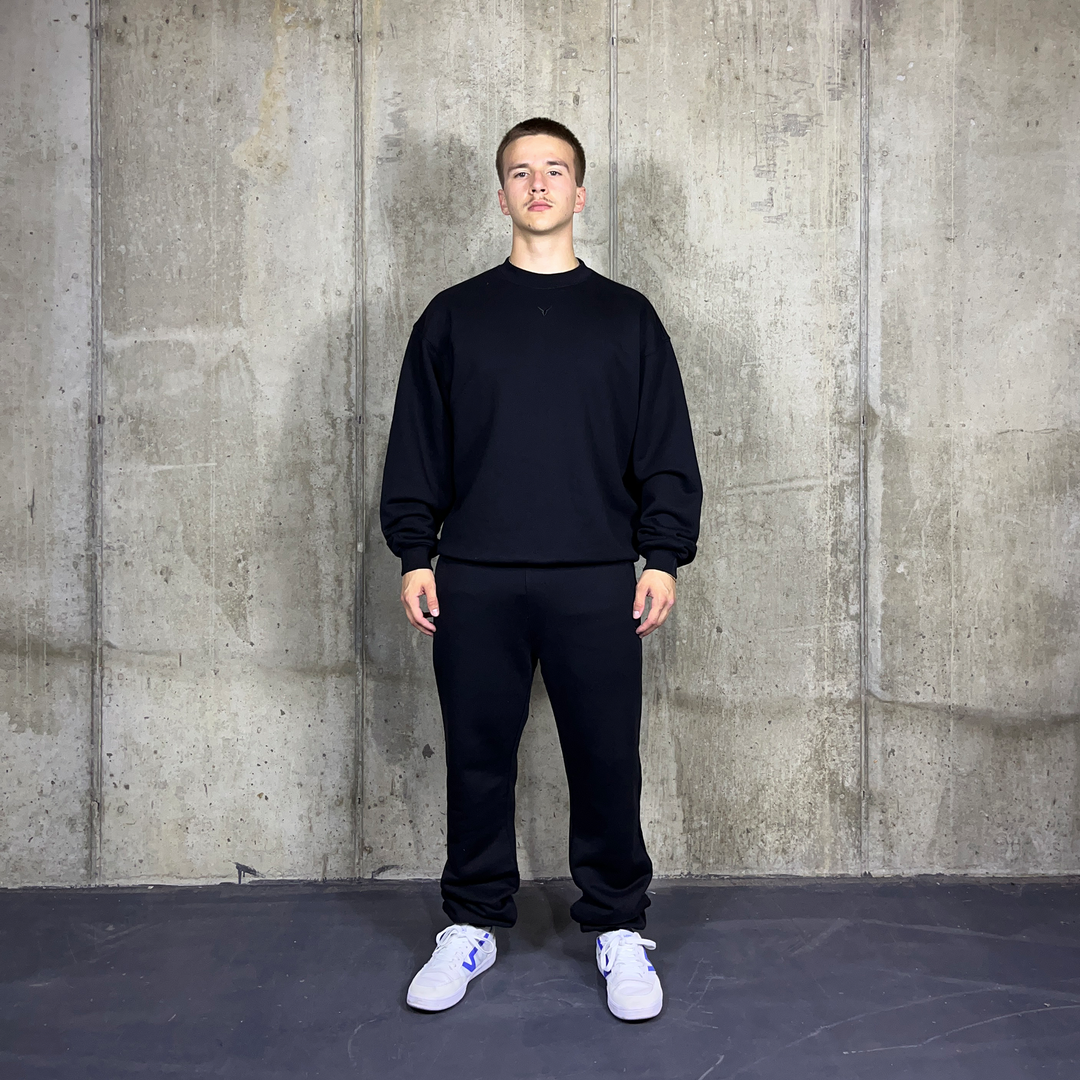 TERRY COTTON JOGGERS 1.0 - JET BLACK